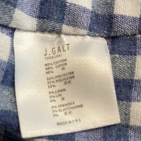 Brandy Melville Blue and White Gingham Crop Top One Size {373} - Picture 8 of 10